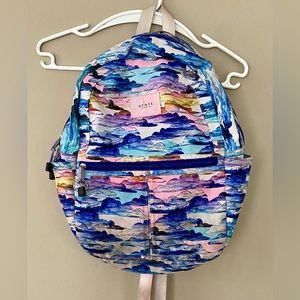 STATE Kids Backpack in Blue, Pink, Purple Cloud Print